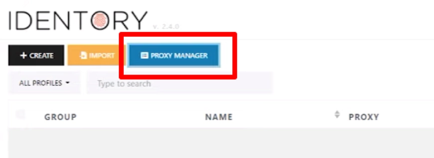 IDENTORY proxy manager