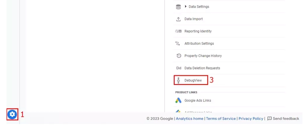 Google Analytics 4 вкладка DebugView