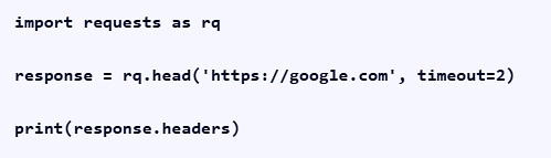 Requests in Python: Processing a HEAD request