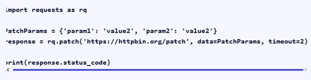 Requests in Python: processing a PATCH request