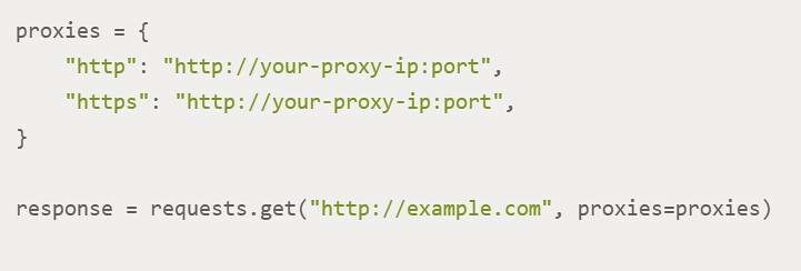 Requests in Python: proxy setup