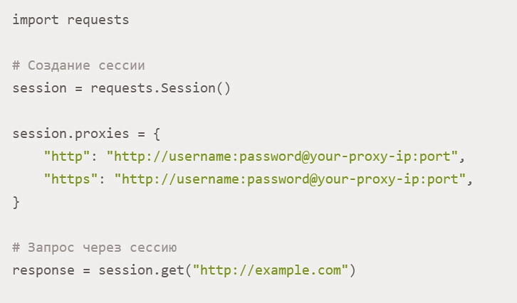 Python Requests: Using a proxy in sessions