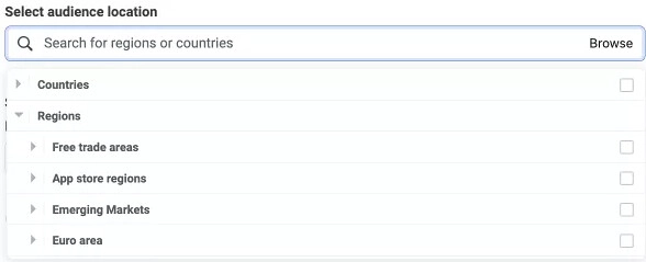Similar audiences: select country