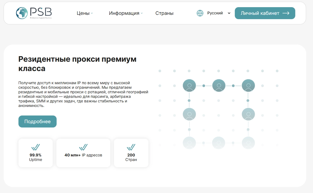 PSB Proxy: возможности сети, тарифы и ключевые преимущества