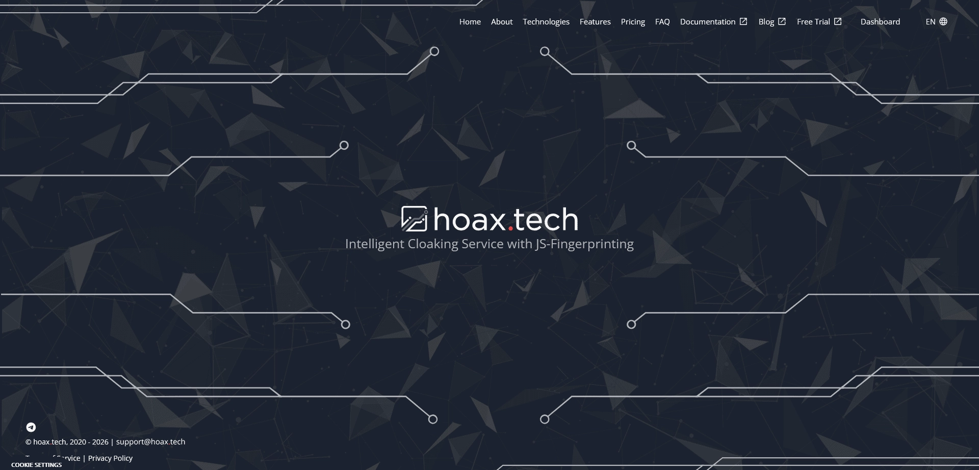 Скриншот сайта hoax.tech